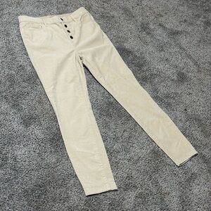 LOFT High Rise Cream Corduroy Riding Pant